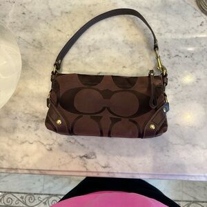 Coach Carley Brown Signature Canvas Shoulder Bag